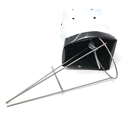 Small Plant Garden Starter Kit- Mini Wire Tomato Support Cage (5), 1-gallon Grow Bags (5) and Tiny White Hanging Plastic Identification Tags (5)-Container Patio Gardening Set