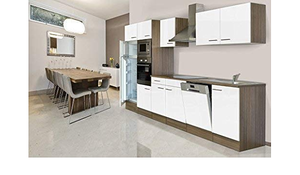Respekta Empotrado Cocina Cocina Bloque de Cocina 340 cm ...