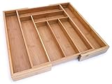 Culina Bamboo Utensils Drawer. Expandable, 18" x 12.75" X 2" (Kitchen)