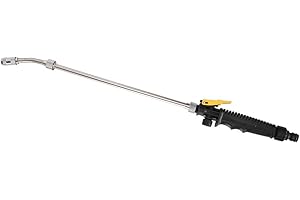 Metal Watering Wand, G3/8in DN10 2-in-1 High Pressure Adjustable Water Sprayer Flower Watering Nozzle Garden Hose Sprayer to 