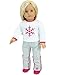 Snowflake T & Snowboard Pants | Doll Ski or Snowboard Outfit, 18 Inch Doll Clothes Fits American Girl Dolls | 2 Piece