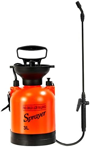 ZHONGGEMEI 3L Lawn and Garden Pump Pressure Sprayer with Shoulder Strap for Herbicides, Pesticides, Fertilizers, Mild Cleaning Solutions and Bleach (3L)