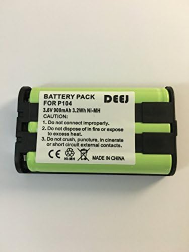 DEEJ Replacement 3.6V 900mAh Ni-MH Cordless Phone Battery for Panasonic HHR-P104