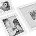 Jerry & Maggie - Photo Frame | Plaque College Frame - White Wall Decoration Combination - Bronze PVC Picture Frame Selfie Gallery Collage with Full Size Hanging Template & Wall Mounting Design