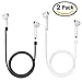 Tiehnom 7152 Air Pods Strap Fashionable Sport Strap for iPhone 7/7 Plus, Air Pod Connector Cable Strap for Apple Air Pods - Black/White - 2 Piece
