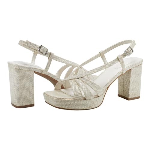 Bandolino Women's Brie Dress Sandal Light Natural Woven 9.5M
