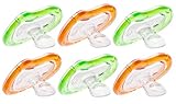 Munchkin Latch Lightweight Pacifier 3+ Months, 6 Pack, Green/Orange