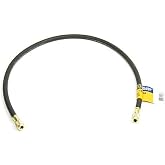 Yellow Jacket 15436 Plus II 1/4" Heavy Duty Charging Hose, HCS Straight x Straight, 36", Black, High Carbon Steel