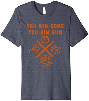 Mens You Win Some You Dim Sum T-Shirt Medium Heather Blue