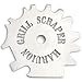 Grill Scraper,Griddle Scraper,Stainless Steel Cleaner,Bottle Opener,5 In 1 Grill Scraper Cleaner Effective Cleaning of Stubborn Stains on Weber/Charcoal/Gas Grate Grills,More Dexterous and Safer