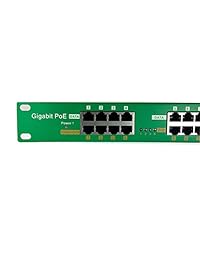 WT-AT-16-56v240w - Injector Gigabit de 16 puertos a demanda para cámaras PoE, teléfonos IP, puntos de acceso WiFi, incluye dos fuentes de alimentación de 56 V 120 W con UL, DoE, FCC
