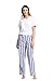 CYZ Women's 100% Cotton Woven Sleep Pajama Pants-IndigoStripe-M