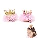 Honbay 2PCS Princess Crown Pearl Hairpins Hair Clips Barrettes Hair Accessories