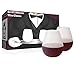Butler in the Home Unbreakable Silicone Wine Glasses Set of 2 - 12 Oz Rubber Flexible Shatterproof for Picnic Pool Beach Boating Camping Glamping Tailgating Red or White Wine Beer Soda Kids Cup
