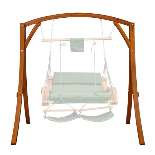 Lazy Daze Hammocks Heavy Duty Wooden Swing Frame, Wood Curved Frame Swing