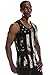 Mens Hipster Hip Hop Vertical Faded Aged USA Flag Print BLACK Tank Top XL