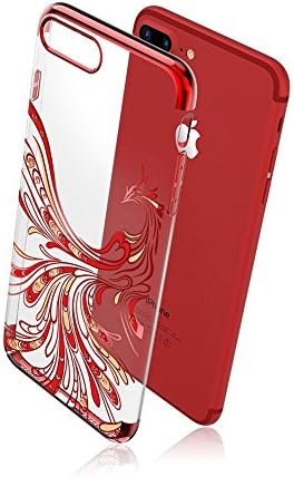 iPhone 7 Plus Red Case Bling Diamond Crystals Thin PC Transparent Sparkly Protective Cover for Apple iPhone 7 Plus 5.5 inch from Zhuoyoungs (iPhone 7 Plus - Phoenix Red)