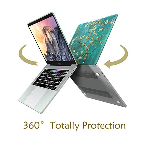 MacBook Case Laptop Case Flower Hard Shell Cover, Keyboard Cover, Screen Protector for MacBook Pro 15 Inch Case 2018 2017 2016 Release A1990/A1707 Touch Bar Models (Flower 7) - Thumbnail 3