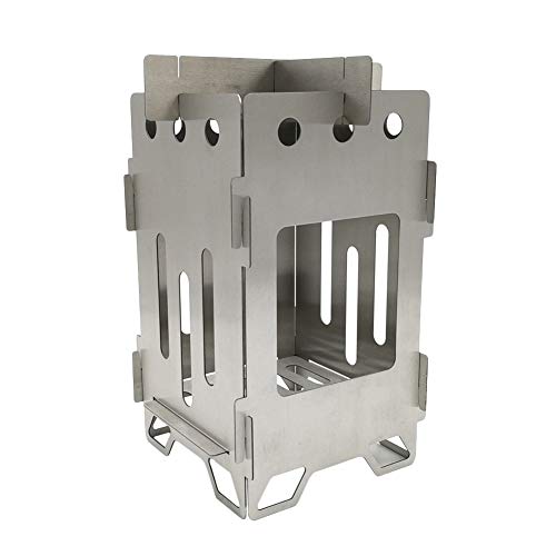 millet16zjh Outdoor Camping Hunting Picnic Stainless Steel Portable Cooking Burning Stove - L