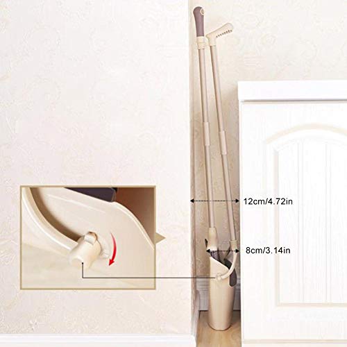 Windproof Long Comb Teeth Soft Hair, Single Non Stick Hair Windbreak Dustpan Sweeping Set for Home - Thumbnail 4