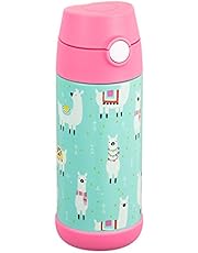 Snug Kids Water Bottle - insulated stainless steel thermos with straw (Girls/Boys)