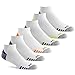 Prince Men's Quarter Performance Socks for Running, Tennis, and Casual Use (Pack of 6) - White,Men's Shoe Size 6-12