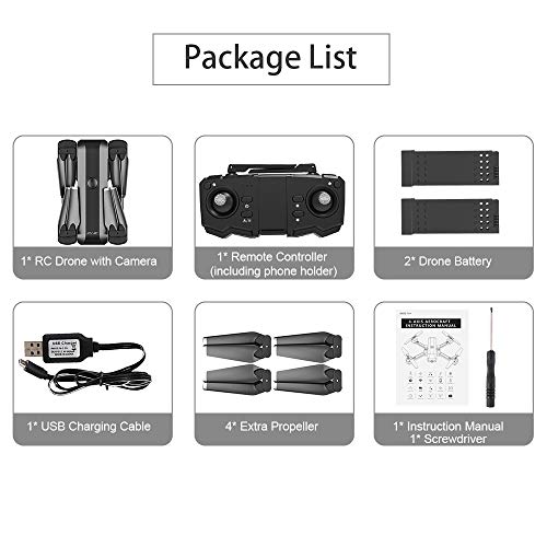 SG706 RC Drone with Dual Camera 4K Optical Flow Positioning Image Follow APP Gesture Control Foldable Quadcopter Drone for Adult 2 Battery