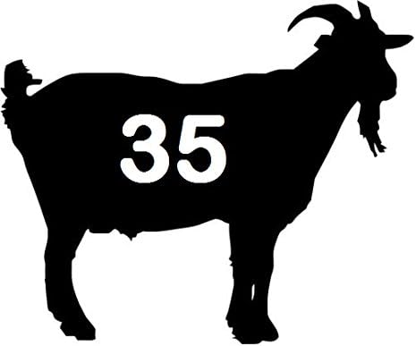 Kevin The Goat Durant Basketball #35 White Decal Vinyl Dub Sticker Warriors Car Room Design