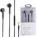 Optionz Headphone with Microphone Earphone Stereo Headset for All Android Phones (Compatible with Samsung, HTC, LG, Motorola, Alcatel, ZTE, and all Android Phones) (Black)
