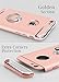 iPhone 6 Plus Case, iPhone 6S Plus Case, COOLQO Ultra-Thin 3in1 PC Hard Skin 360 Degree Rotating Ring Kickstand & [Tempered Glass Screen Protector] for Apple iPhone 6 Plus 5.5 Inch (Rose Gold)