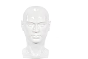 MIAOMANZI Male Mannequin Head Professional Manikin Head for Display Wigs Hats Headphone Mask Sunglasses Jewelry and Scravat Display Stand(L30white)