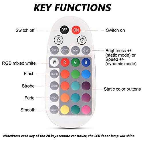 Floor Lamps, Hakkatronics 71" Dimmable Standing Lamp for Living Room, Modern Torchiere Floor