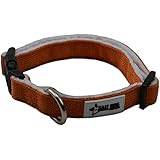Salt Dog Natural Hemp Collar (Medium, Tangerine Orange)
