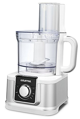 Gourmia GR1100N Gourmet Grade 14 Cup Food Processor Ultra Quiet Powerful Heavy Duty Motor, White