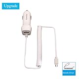Car Charger for Galaxy S7 S7edge S6/S6 edge/S6edge+ Note 5 , Spanker Micro USB Ultra Rapid Car Charger For Samsung Galaxy S7 S6 S5 S3 S4 Note 2 Note 3 Galaxy Tab Coiled Cable (White)