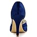 ElegantPark Women High Heel Pumps Peep Toe Brooch Ruched Satin Evening Prom Wedding Shoes