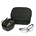 Birsppy Baval Hard Case for Howard Leight Impact Sport OD Electric Earmuff/R 03570 Genesis Frame Clear Lens Shooting Glasses - Black