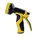 VOLFO Garden Hose Nozzle, Spray Nozzle, Plastic ABS Water Nozzle, Heavy Duty 9 Adjustable Watering Patterns, Yellow, 12-month Worry-free Quality Warranty