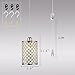 HMVPL Plug in Pendant Lighting Fixtures with Long Hanging Cord and Dimmer Switch, Modern Crystal Hanging Chandelier Sparkly Swag Ceiling Lamp for Kitchen Island Dining Table Bed-Room Girls Closet