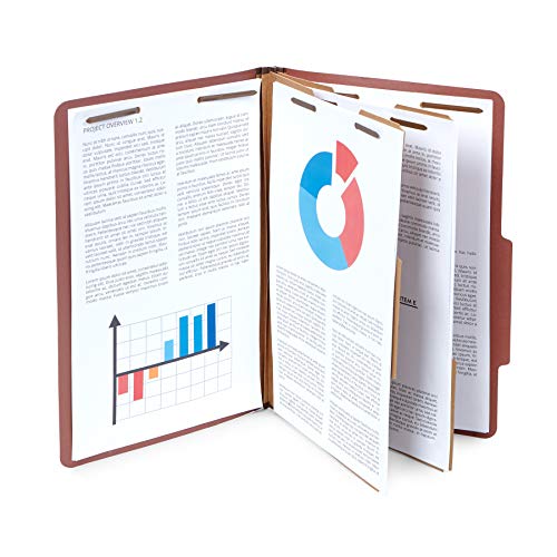10 Legal Size Classification Folders 2 Divider 2 Inch Tyvek