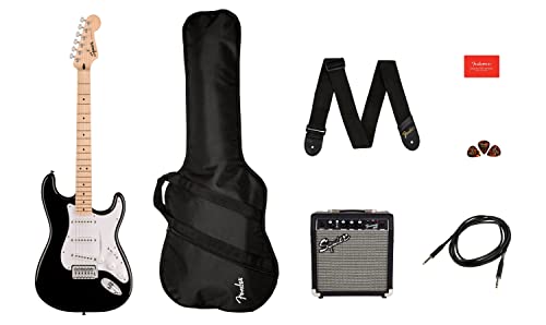 Squier by Fender Sonic Stratocaster E-Gitarren-Starterset, Schwarz