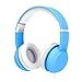 iClever HS15 Kids Headphones - Wired Headphones for Kids, Stereo Sound, Adjustable Metal Headband, Foldable£¬ Portable, Untangled Wires, 94dB Volume Limiting - Childrens Headphones Over Ear, Blue