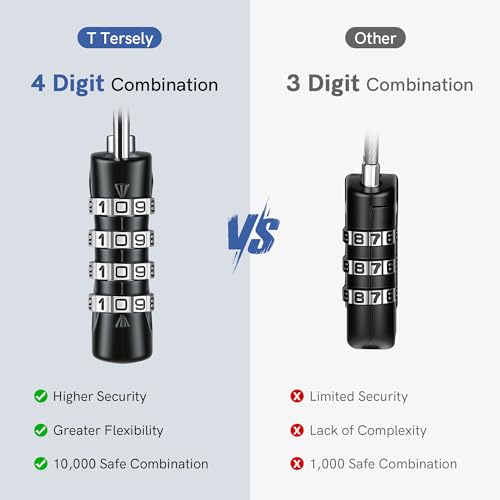 T Tersely （4 Pack）TSA Approved Luggage Combination Locks, 4 Digit Combination Padlock with Alloy Body TSA Lock for Travel Bag, Suit Case, Lockers, Gym, Bike Locks or Other