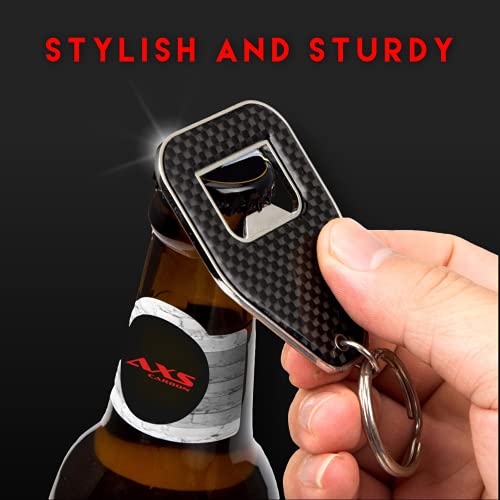 AXS Carbon Fiber Bottle Opener keychain Ultralight and Canonical Size