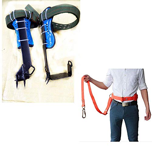 CHENGL Tree Climbing Tool,Gear Tree Climbing Spike Set, Safety Belt