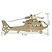 MICHLEY 1pc 3D Wooden Jigsw Puzzle Kid Educational Woodcraft DIY Kit Toy Simulation Models Fighter Plane