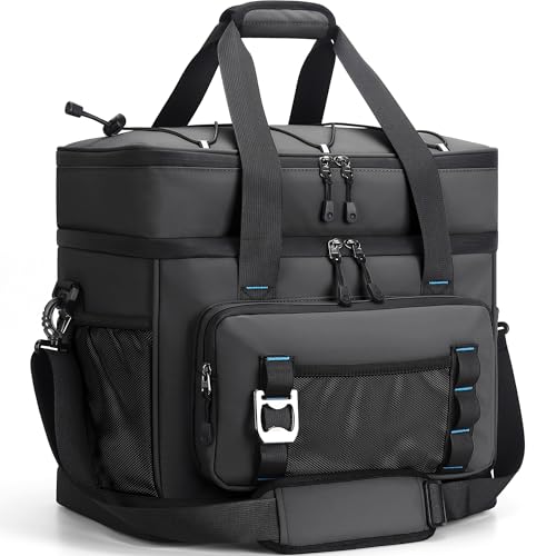 Youngoa Nevera Portatil, 40L Grande Doble Nevera Playa Plegable, Bolsa Térmica Isotermica Portátil e Impermeables para Picnic