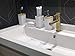 KRALIX Adina 4-Piece Bathroom Accessory Set, Includes Lotion Soap Dispenser, Soap Dish, Tumbler and Toothbrush Holder, White with Bamboo