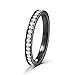 Areke Cubic Zirconia Wedding Rings For Women Men,3mm Stainless Steel CZ Eternity Engagement Finger Bagues