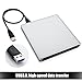 VicTsing USB3.0 External DVD/CD Burner/Player Drive Combo, 3D BD player Blu-ray Disc Player with Two USB Cables, for PC Laptop Desktops - Silver